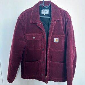 Carhartt Men's Deep Red Corduroy Jacket